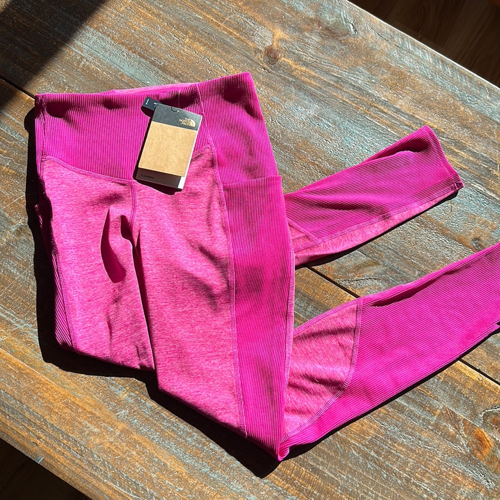 North face leggings, pink, with pockets